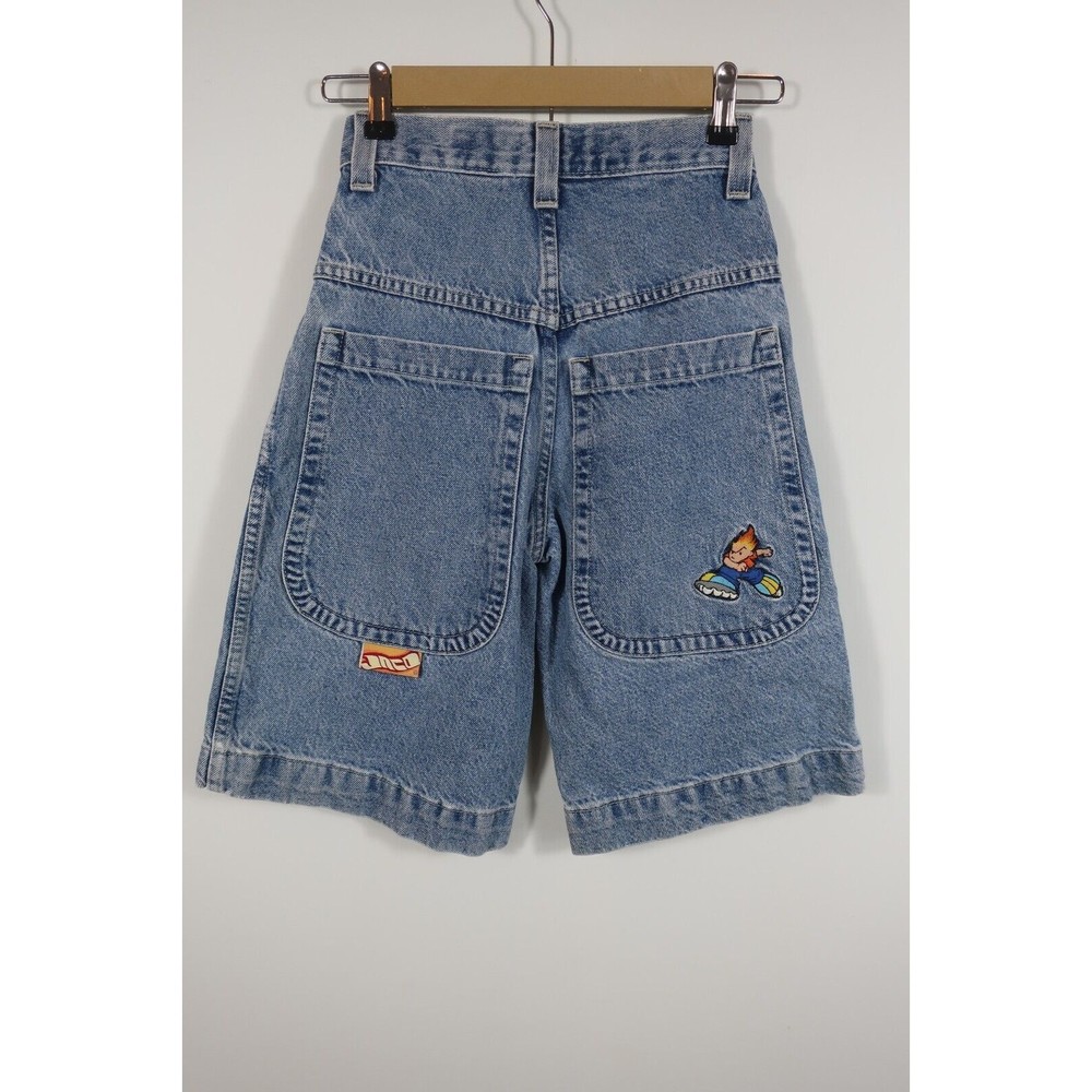 JNCO Jeans Shorts Flamehead Baggy Skater Y2k Youth 25 - Picture 6 of 9
